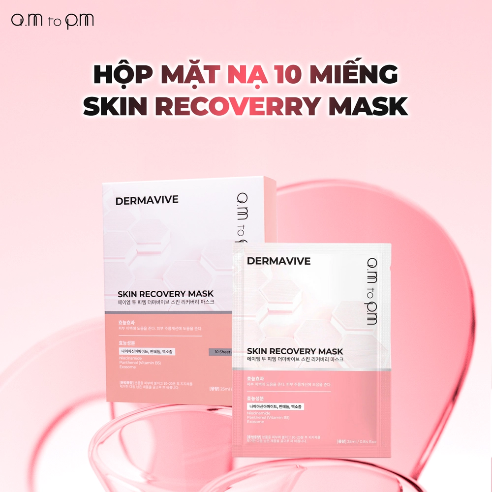 Mặt nạ Dưỡng Ẩm Phục Hồi Da - Skin recovry mask AM to PM (Hộp 10 Miếng)